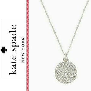 Kade Spade All that Glitters pave disc necklace